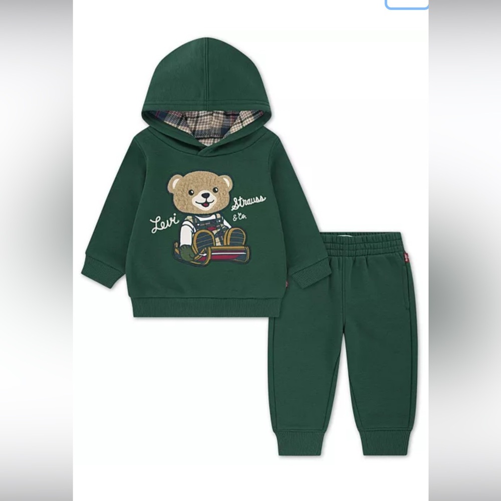 Levi’s Strauss Kids Green Hoodie and Pants Set